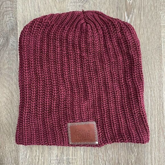 Love Your Melon Burgundy Red Beanie Hat - Picture 1 of 3